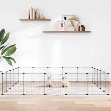 vidaXL Huisdierenkooi met deur 20 panelen 175x175x35 cm, Verzenden, Nieuw