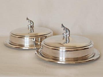 ALCOR - Set kommen (2) - Marine - Alpaca zilvergeplateerd,