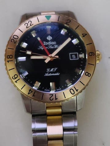 Zodiac - Super Sea Wolf GMT Automatic Two-Tone - Zonder, Nieuw