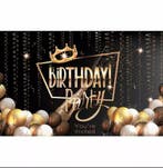 Happy Birthday Fotodoek huren 3x2m! thema verjaardag Acties, Ophalen, Nieuw, Verjaardag