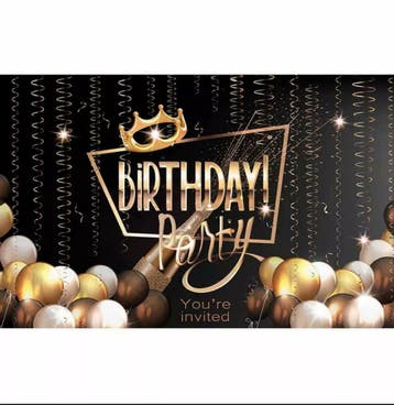 Happy Birthday Fotodoek huren 3x2m! thema verjaardag Acties, Ophalen, Nieuw, Verjaardag