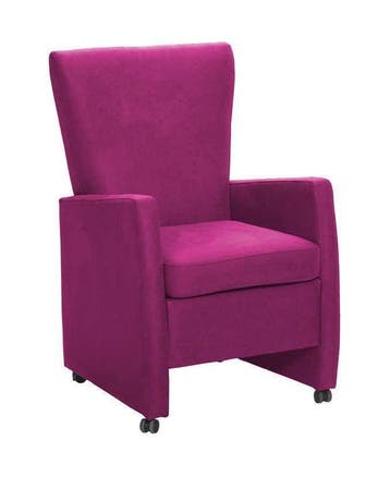 Eetkamerstoel Max - eetkamerstoelen - Roze, Nieuw, Stof