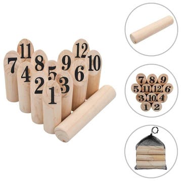 Kubb buitenspel - Compleet met tas | Tweedekansje | OP=OP, Een of twee spelers, Ophalen of Verzenden, Zo goed als nieuw, Viking Choice