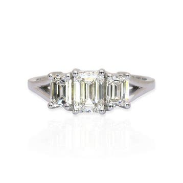 Ring - 18 karaat Witgoud - 1.72ct. tw. Diamant (Natuurlijk), Nieuw