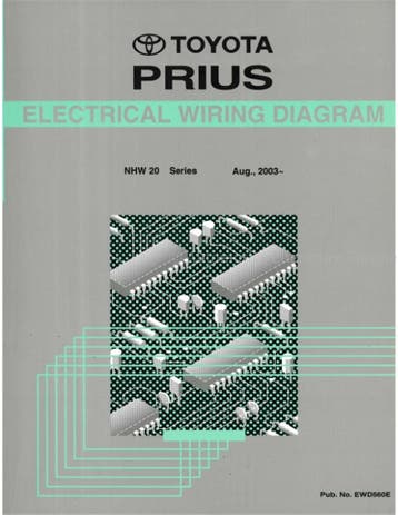 2003 TOYOTA PRIUS ELECTRISCHE SCHEMA WERKPLAATSHANDBOEK, Auto diversen, Handleidingen en Instructieboekjes
