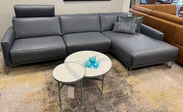 MILLER Bank met relaxfunctie + longchair (ROM1961), Ophalen, 250 tot 300 cm, 75 tot 100 cm, Rechte bank