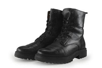 Manfield Veterboots in maat 39 Zwart, Verzenden, Zwart, Overige typen, Zo goed als nieuw