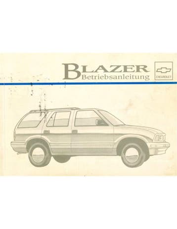 1995 CHEVROLET BLAZER INSTRUCTIEBOEKJE DUITS, Auto diversen, Handleidingen en Instructieboekjes