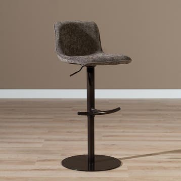 50% Korting: Velvet barkruk Jack bruin 60-82 cm, Huis en Inrichting, Barkrukken, Ophalen, Zo goed als nieuw