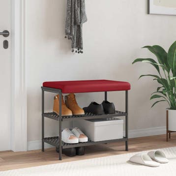 vidaXL Bankkussen Kunstleer Wijnrood Diepte 35 cm, Verzenden, Nieuw, Rood