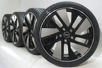 Audi e-tron GT 21 inch velgen Goodyear Zomerbanden Nieuw Ori, Gebruikt, Velg(en), Zomerbanden, 21 inch