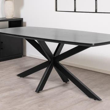Salerno eettafel / vergadertafel  Deens ovaal eiken visgraat, Ophalen of Verzenden, Nieuw in verpakking, Bureau