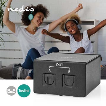 TosLink splitter naar 2 uitgangen | Digitale audio verdeler, Ophalen of Verzenden, Nieuw