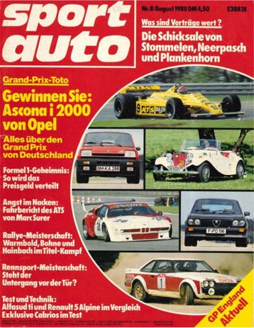 1980 SPORT AUTO MAGAZINE 08 DUITS, Nieuw, Author