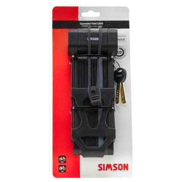 Simson Zwart vouwslot 1200 mm met sleutel voor praktisch..., Ophalen of Verzenden, Nieuw