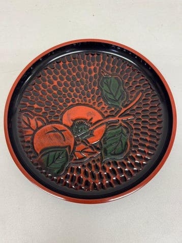 Japanse vintage dienblad Obon-lakwerk Kamakurabori