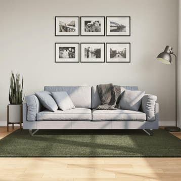 vidaXL Vloerkleed HUARTE laagpolig zacht wasbaar 140x200 cm, Verzenden, Nieuw, Groen