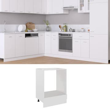 vidaXL Ovenkast Lyon 60x46x81,5 cm bewerkt hout wit, Huis en Inrichting, Verzenden, Nieuw, Wit