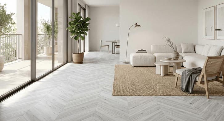 Vloertegel/Wandtegel Lichtgrijs 60x120cm (Vloeren), Doe-het-zelf en Verbouw, Tegels, 60 cm of meer, 60 cm of meer, 10 m² of meer