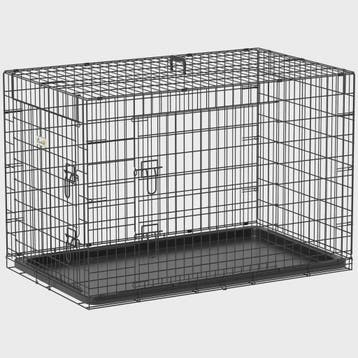 Pawhut Opvouwbare Hondenkennel met 2 Deuren, Verwijderbaar B, Verzenden, Nieuw