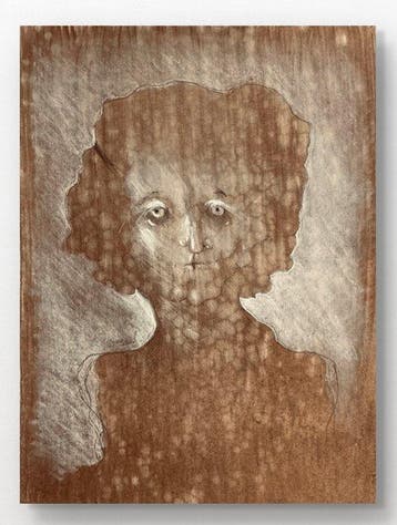 Robert Detheux (1932-2010) - Grand portrait surréaliste,