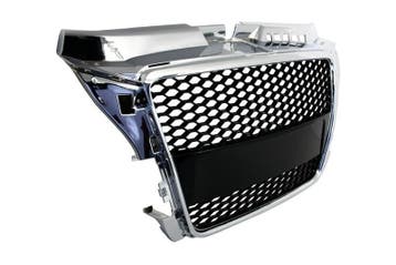 Grill RS Design Audi A3 8P Facelift (2007-2012) embleemloos, Auto-onderdelen, Ophalen of Verzenden, Nieuw