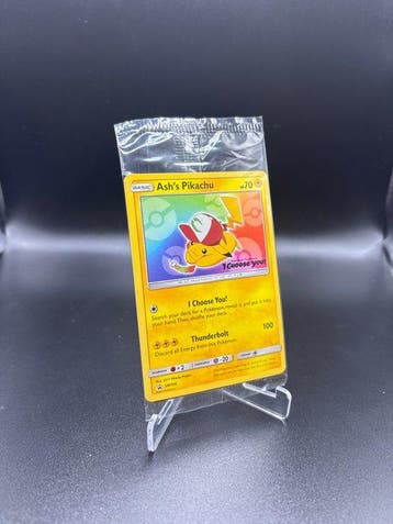 Pokémon - 1 Card - Ashs Pikachu Sealed Promo card - Sun &, Hobby en Vrije tijd, Verzamelkaartspellen | Pokémon, Nieuw
