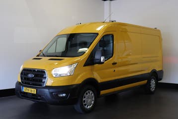 Ford Transit 2.0 TDCI 170PK L3H2 EURO 6, Stof, Gebruikt, Geel, Dealer onderhouden