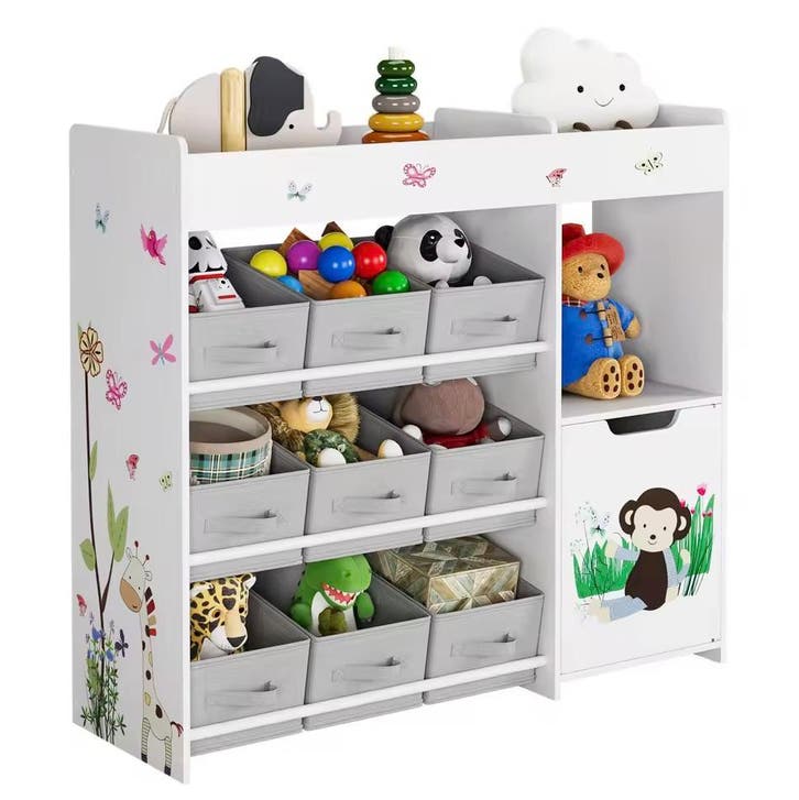 Speelgoedkast 9 Opbergbakken – Witte Kinderkast van 90x80, Huis en Inrichting, Kasten | Overige, Nieuw, Verzenden