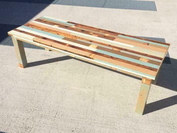 eettafel, sloophout tafel, duurzame tafel, robuuste tafel., Huis en Inrichting, 50 tot 100 cm, Vijf personen of meer, Rechthoekig