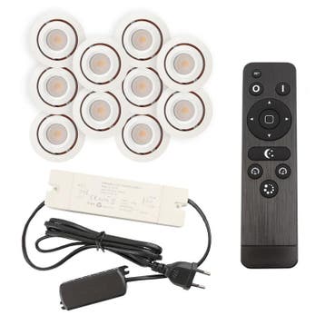 10 kantelbare veranda spots Rona, IP44, met aansluitset en, Ophalen of Verzenden, Nieuw