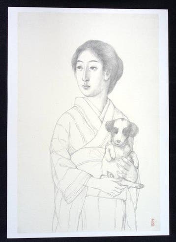 Graphite on Paper Sketch 7 - Hashiguchi Goyo - Japan (Zonder