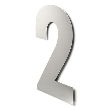 Deurbeslag | Huisnummer 2 | Intersteel | 50 cm, Verzenden, Nieuw