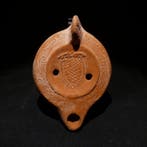 Oud-Romeins Terracotta Olielamp. 13 cm lang. 1e–2e eeuw na