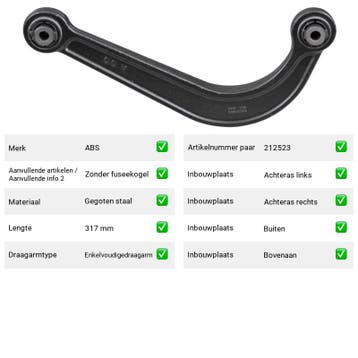 Draagarm Achteras Bovenaan Buiten Mazda CX-5 2.0 (2011-2017), Verzenden, Nieuw, Mazda