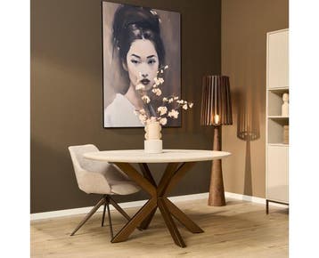 Eettafel Madison Sand | 130 cm, Ophalen of Verzenden, Nieuw