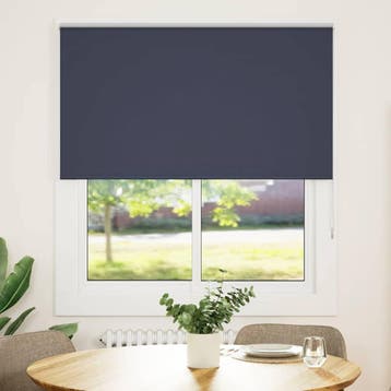 vidaXL Rolgordijn verduisterend 130x130 cm stofbreedte 126,6, Verzenden, Nieuw, Blauw