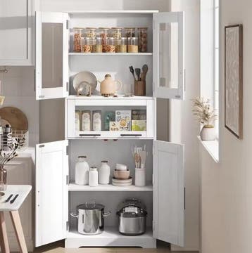 Hoge Badkamerkast –Smalle Kast met Deuren en Planken 60×30×1, Verzenden, Nieuw