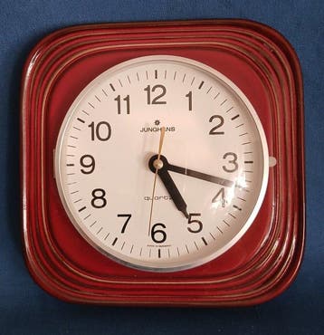 Vintage Junghans keramische wandklok model 3711 - jaren