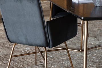 Eettafel  Bokke  190x90 cm  Zwart/Goud  Jörn, Verzenden, Nieuw