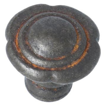Knop 25mm bloem ijzer geroest, Doe-het-zelf en Verbouw, Verzenden, Nieuw