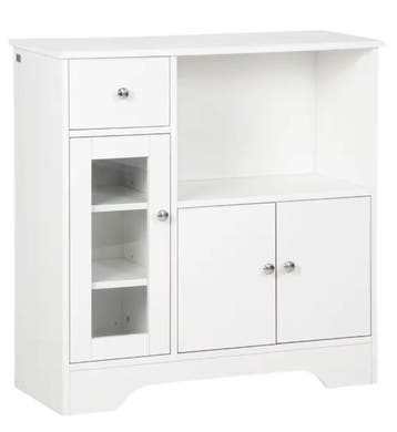 Keukenkast met Glazen Deur, Lade en Planken – 80×30×82 cm, Huis en Inrichting, Keuken | Keukenelementen, Verzenden, Nieuw