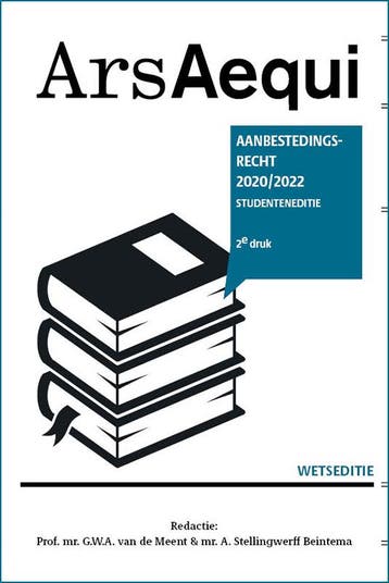Aanbestedingsrecht 2020 2022 Studenteneditie 9789492766977, Zo goed als nieuw