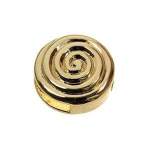 1x DQ metaal schuiver spiral goud Ø 10x2 mm (Nikkelvrij), Ophalen of Verzenden, Nieuw, Overige typen