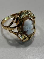 Ring - 14 karaat Geel goud - Vintage camee-ring, Nieuw