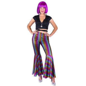 Disco Broek Regenboog Dames Boogie, Ophalen of Verzenden, Nieuw