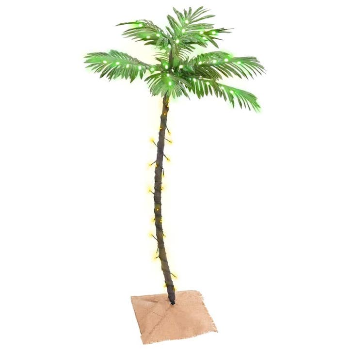 vidaXL Palmboom LED 72 LEDs warmwit 120 cm, Diversen, Kerst, Nieuw, Verzenden