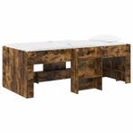 vidaXL Kinder Hoogslaper 2 pcs Gerookt eiken 203 x 101,1 x, Verzenden, Nieuw, Bruin, Hout