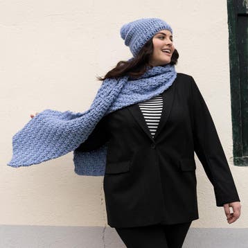 Haakpatroon Muts + Sjaal met grove textuur van Katia Super, Ophalen of Verzenden, Nieuw
