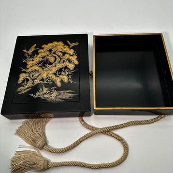 Doos - Hout - Wajima-nuri Maki-e Box, Antiek en Kunst